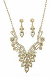 Luxury Marquise Multi Rhinestone Necklace And Earring Set