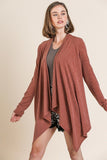 Soft Knit Long Sleeve Open Front Cardigan