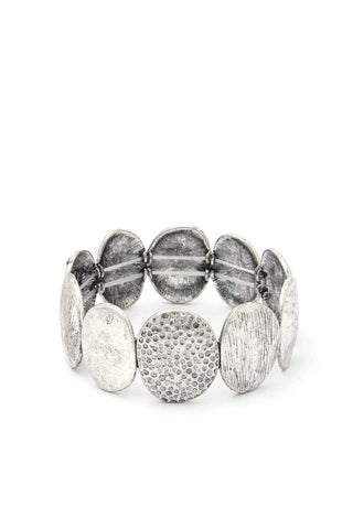 Oval Metal Stretch Bracelet