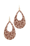 Animal Print Teardrop Shape Earring