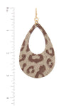 Animal Print Teardrop Shape Earring