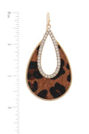 Rhinestone Animal Print Drop Earring