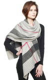 Plaid Pattern Pleated Scarf