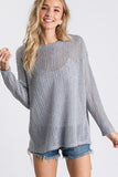 Open Back Detail Long Sleeve Top With Self Tie