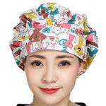 Floral Print Adjustable Scrub Hats