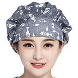 Floral Print Adjustable Scrub Hats