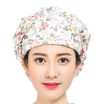 Floral Print Adjustable Scrub Hats