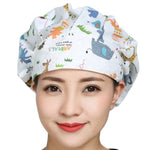 Floral Print Adjustable Scrub Hats