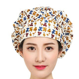 Floral Print Adjustable Scrub Hats