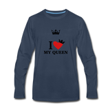 Valentine’s Men's Premium Long Sleeve T-Shirt - navy